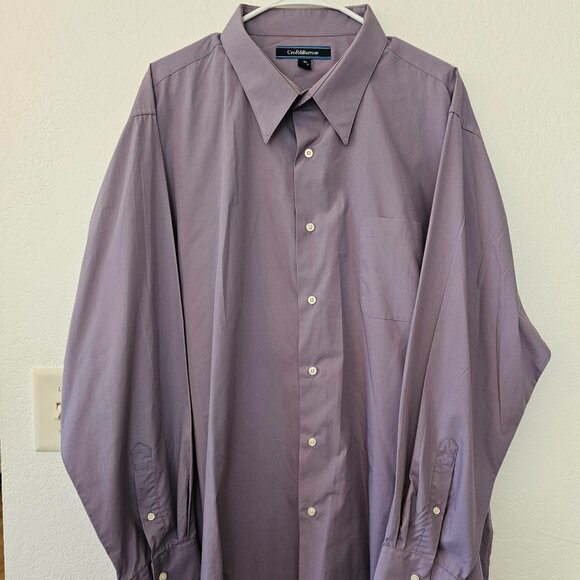 Croft & Barrow Mens Dress Shirt XXL 18 1/2-19 Lavender Long Sleeve Button Down - Picture 1 of 5